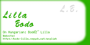 lilla bodo business card